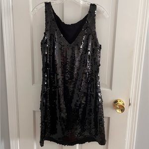 Banana Republic black sequin mini dress